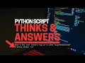Python Script Thinks and Responds using regular expressions