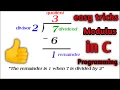 Modulus or Modulo division in c programming program to find Modulo of two c