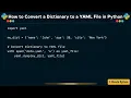 How to Convert a Dictionary to a YAML File in Python