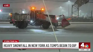 Heavy snowfall across New York area as temperatures drop | NBC New York