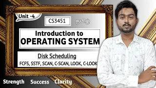 Disk Scheduling in Tamil FCFS SSTF SCAN C-SCAN LOOK C-LOOK in Tamil CS3451 in Tamil Unit 4