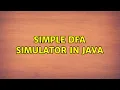 Simple DFA simulator in Java