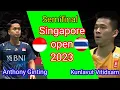 Download Lagu Anthony Sinisuka Ginting(INA) vs Kunlavut Vitidsarn(YHA) | Cầu lông Singaoprre open 2023