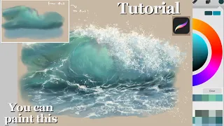 Ocean Wave Digital Painting Tutorial Procreate Art Tutorial