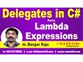 Lambda Expressions in C Delegates Part 4 C NET Tutorial Mr Bangar Raju
