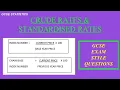 GCSE Statistics crude birth rates and standardised rates