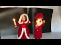 Vintage Rennoc Little People Christmas Animated Caroler Girl and Boy