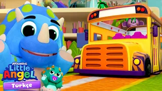 Dinozor Otobüs Yolculuğu! 🚌 | YENİ | Eğlenceli ve Öğretici Çocuk Şarkıları | Little Angel Türkçe