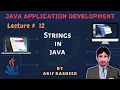 Learn Java tutorial in part 12 strings in java By Arif Rasheed SSTLab