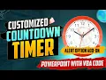 Code Included Customized Countdown Timer with Alert in VBA PowerPoint Tutorial