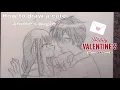 How to draw a cute anime couple step by step