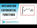 How to integrate exponential functions ExamSolutions Maths Revision Tutorials