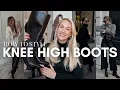 15 Chic Ways to Style Knee High Black Boots Autumn Winter Outfit Inspirations