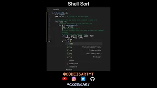 Shell Sort Code in Python Sorting Algorithms Python Coding Tutorial Python Coding Interview