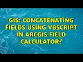 GIS Concatenating fields using VBscript in ArcGIS Field Calculator