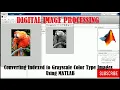 How to Convert Indexed to Grayscale Color Type Image Using MATLAB