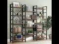 Tribesigns Triple Wide 5-Shelf Bookcase Etagere Large Open Bookshelf Vintage - Review
