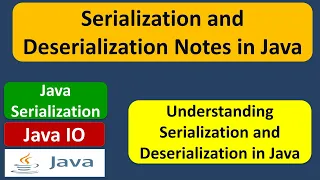 Serialization and Deserialization Notes in Java Java IO Java Tutorial