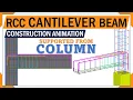cantilever beam rebars Cantilever beam reinforcement details construction animation