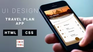 Mobile App UI Design Tutorial - Travel Plan Card HTML CSS Speed Coding with Source Code