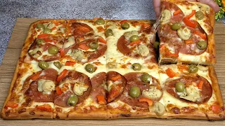 you wont believe how i made this pizza with liquid dough and no kneading 