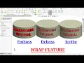 Wrap Feature Emboss Deboss Scribe in SolidWorks