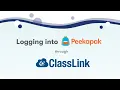 Logging into Peekapak via Classlink