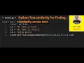 Python Text similarity for Finding similarity across text