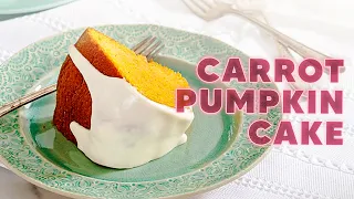 Carrot Pumpkin Chiffon Cake with Cream Cheese Glaze | Step-by-Step Recipe