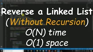 Reverse a Linked List without using recursion with CODE