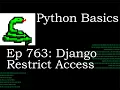 Python Basics Tutorial How to Restrict Access With Django Login Required Decorator Function