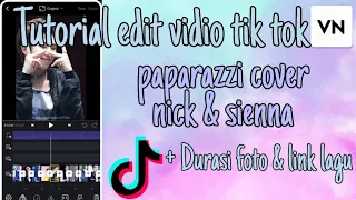 tutorial edit foto menjadi vidio tik tok lagu paparazzi dengan link lagu 