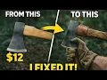 I Tried Turning a 12 Harbor Freight Hatchet Into a REAL Bushcraft Tool