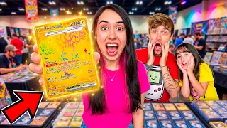 PRIMEIRA CARTA CARA do PIKACHU DOURADO na FEIRA de POKÉMON TCG na COLEÇÃO da MÃE!
