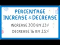GCSE Maths - Percentage Increase and Decrease Multiplier Method exams