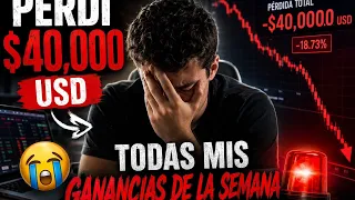 🚨 PERDÍ $40,000 USD EN MINUTOS... TODAS MIS GANANCIAS DE LA SEMANA