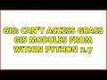 GIS Can t access GRASS GIS modules from within Python 2 7 2 Solutions