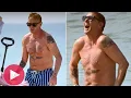 Ant McPartlin shows off his shirtless physique while enjoying a family holiday with wife Anne-Marie