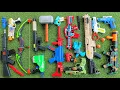 Collecting 7 shooting toys Sniper and AK47 Guns Cannon Water Gun Machine Gun Bow Gun shoot nerf