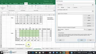 Unbalanced Transportation Using Solver