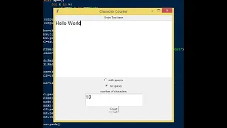 Simple Character Counter App using Tkinter in Python