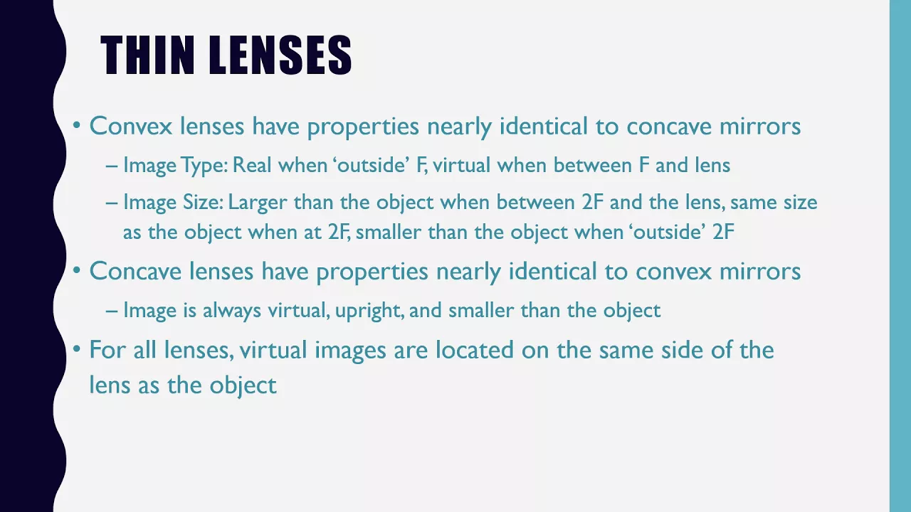 Properties of Thin Lenses