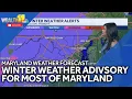 A chance of snow followed by a wintry mix Monday into Tuesday
