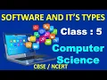 Software and It s Types Class - 5 Computer CBSE CAIE Computer Types of Software