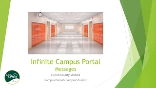 FCS Campus Parent Portal Message Center menu option
