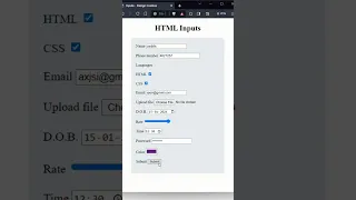Input Types In HTML Form Input Attributes