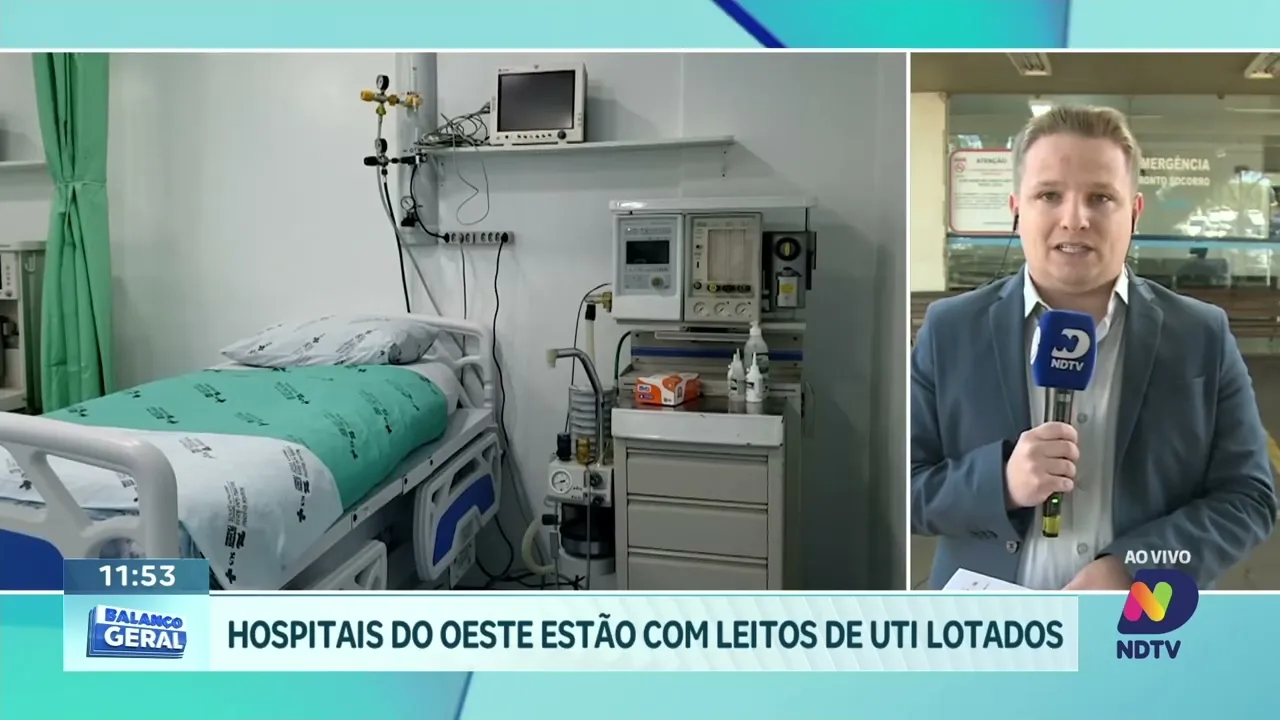 Hospitais do Oeste de SC Enfrentam Superlotação de Leitos de UTI