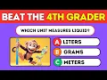 Math Measurement Quiz Length Weight Time Challenge for Grade 4