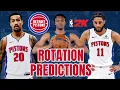 Detroit Pistons PREDICTED 10-Man Rotation in NBA 2K