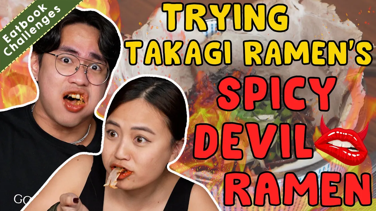 We Tried This 1 MILLION SCOVILLE SPICY DEVIL LIPS RAMEN!   Eatbook Challenges   EP 13